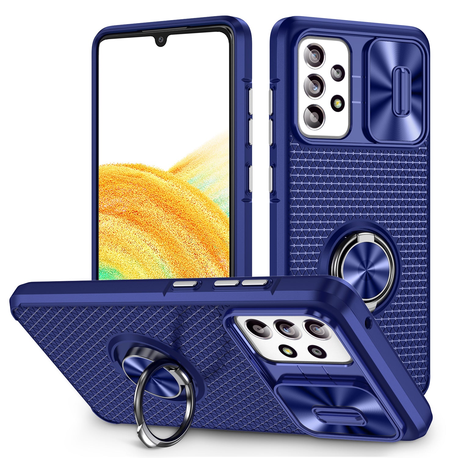 Back Case for Samsung Galaxy A33 5G PC TPU Phone Kickstand Case with Slide Camera Lens Protector Back Case for Samsung Galaxy A33 5G PC TPU Phone Kickstand Case with Slide Camera Lens Protector